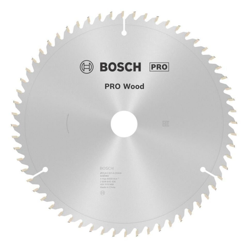 Bosch Optiline Wood 254 x 30 Mm 60 Diş Ahşap Daire Testere Bıçağı 2608640436