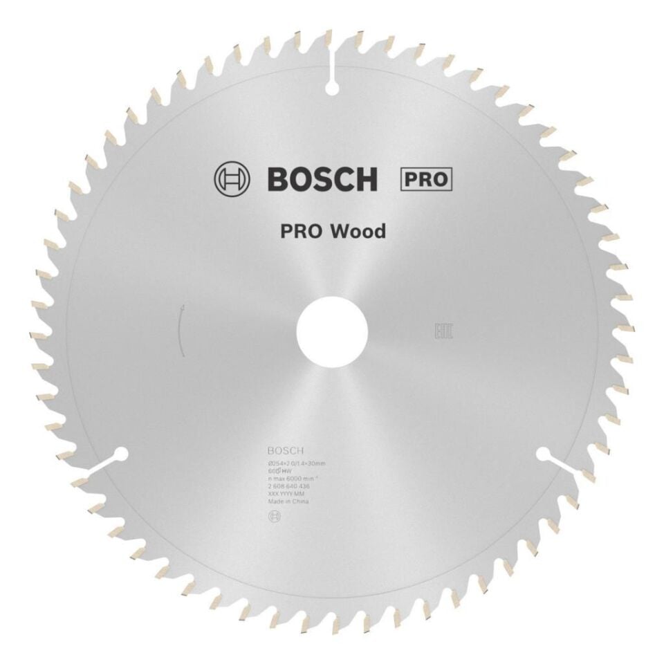 Bosch Optiline Wood 254 x 30 Mm 60 Diş Ahşap Daire Testere Bıçağı 2608640436