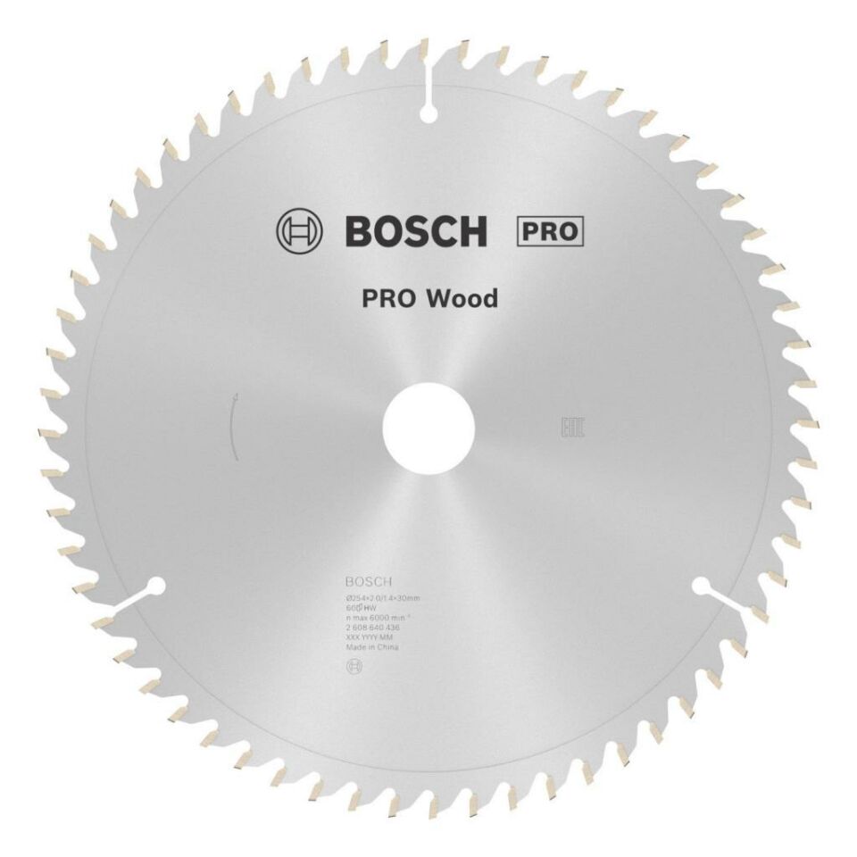 Bosch Optiline Wood 254 x 30 Mm 60 Diş Ahşap Daire Testere Bıçağı 2608640436
