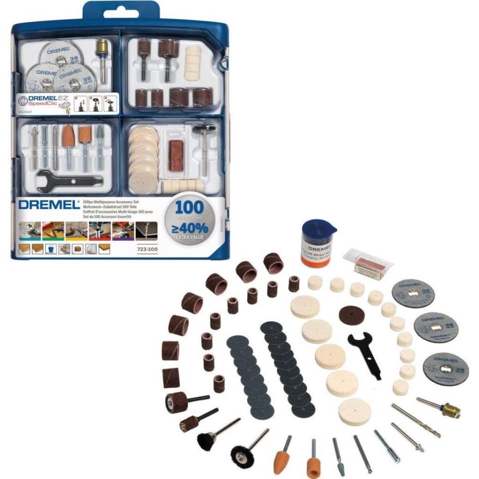 Dremel 100 Parça Çok Amaçlı Aksesuar Seti S723 2615S723JA