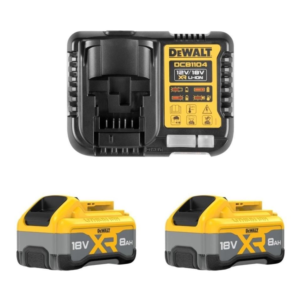 Dewalt 18V 8.0 Ah XR Li-ion Akü Başlangıç Seti DCB1880-XJ S