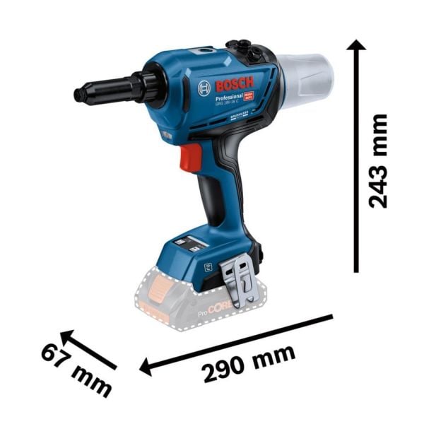 Bosch Grg 18v-16 C Akülü Perçin Tabancası 2x8A 06019K5000