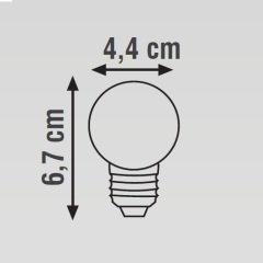 K2 1W E27 LEDLİ SPOT AMPUL (RENKLİ)