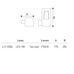 LED  Bahçe - Duvar Aplik LH-12504
