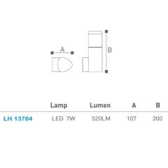 LED Bahçe - Duvar Aplik LH-13704