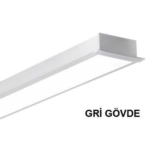 LAMPTIME LINEER ARMATÜR SIVA ALTI 220V-18W 100*50 GRİ KASA 60CM 6500K BEYAZ IŞIK SÜRÜCÜLÜ