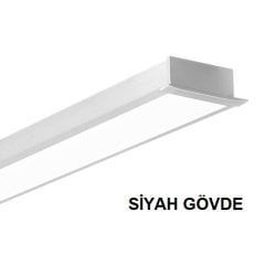 LAMPTIME LINEER ARMATÜR SIVA ALTI 220V-36W 100*50 SİYAH KASA 120CM 3000K SARI IŞIK SÜRÜCÜLÜ