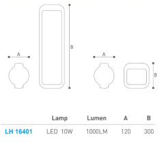 LED Bahçe Armatürü - Bollard 30cm LH-16401