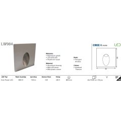 JUPITER LW984 S  LED''li Duvar Armatürü 2,2W (3000K) S/A