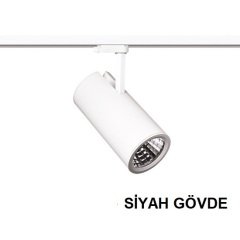 LAMPTIME 30W SİYAH GÖVDE MONOFAZE RAY SPOT 6500K BEYAZ IŞIK