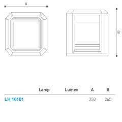 LED Set Üstü E27 Duylu Armatür LH-16101