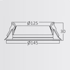 BRAYTRON 12W-6500K BASIC LED BACKLİGHT DOWNLİGHT YUVARLAK