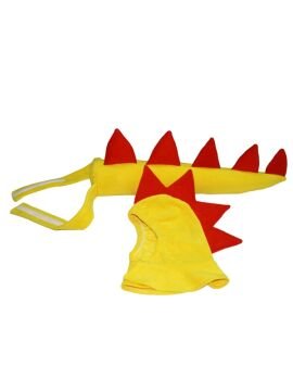 Dinozor Kostüm Set Sarı | Dinozor Kuyruk Başlık Set Sarı