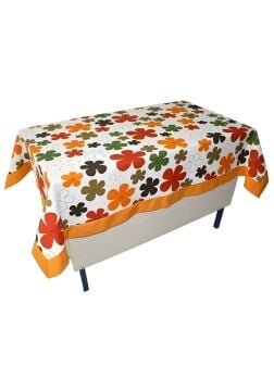 Papatya Desenli Öğretmen Masa Örtüsü (Pamuklu-Bantlı)