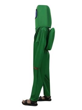 Among Us Cosplay Uzaylı Astronot Kostümü Yeşil 6-7 Yaş