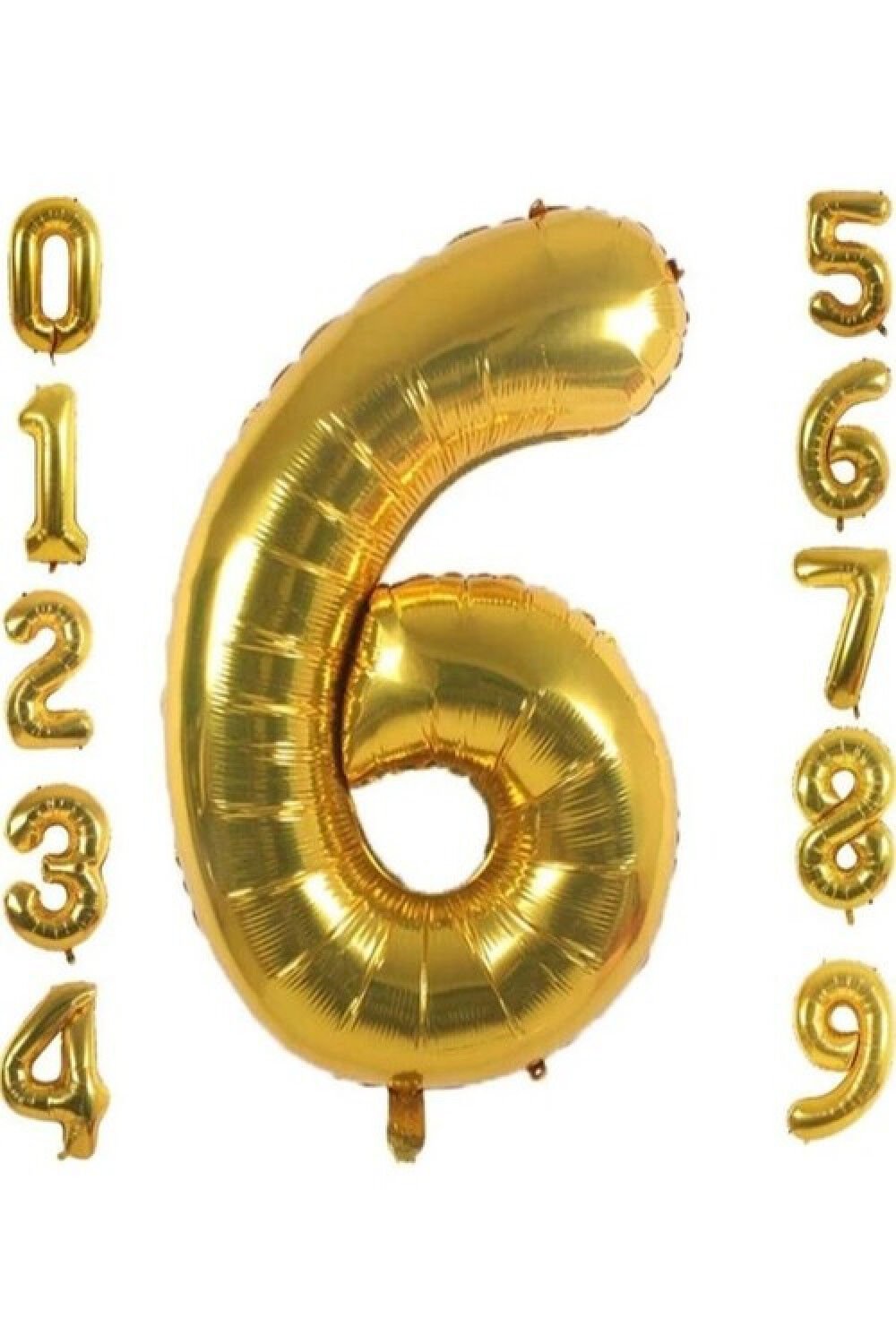 6 Yaş Doğum Günü Parti Kutlama Rakam Folyo Balon Altın Renk 36 Cm 16 Inç