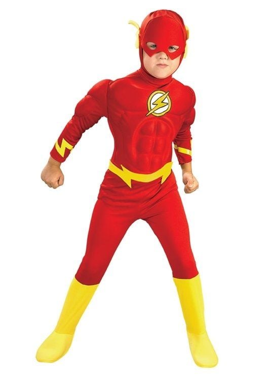 Flash Kostümü Kaslı Lüks 6-7 Yaş