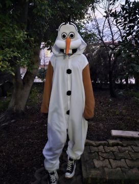 Olaf Kostümü Yetişkin | Karlar Ülkesi Olaf Pijama Tulum Kostüm