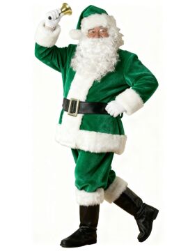 Yeşil Noel Baba Kostümü Yetişkin