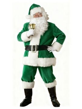 Yeşil Noel Baba Kostümü Yetişkin