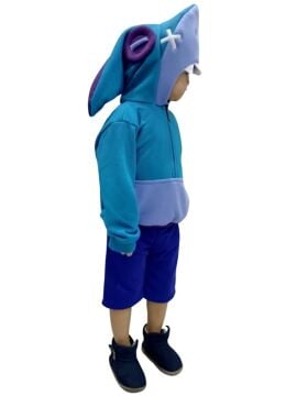 Kapüşonlu Cosplay Leon Shark Kostümü 10-11 Yaş