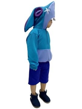 Kapüşonlu Cosplay Leon Shark Kostümü