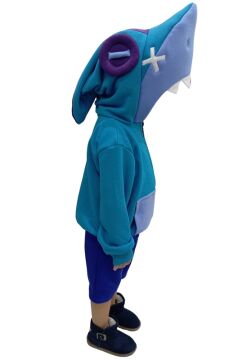 Kapüşonlu Cosplay Leon Shark Kostümü 10-11 Yaş