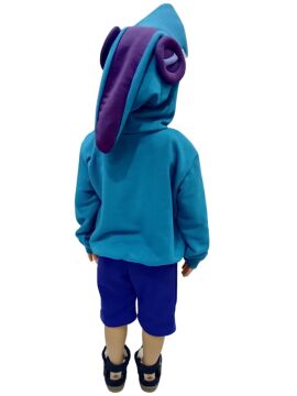 Kapüşonlu Cosplay Leon Shark Kostümü 10-11 Yaş