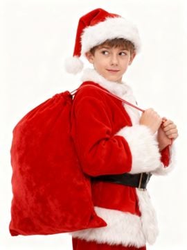 Noel Baba Hediye Çuvalı Orta Boy (60X90 cm)