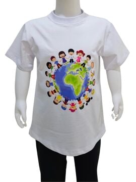 Dünya Çocukları Baskılı Tişört
