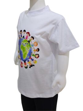 Dünya Çocukları Baskılı Tişört