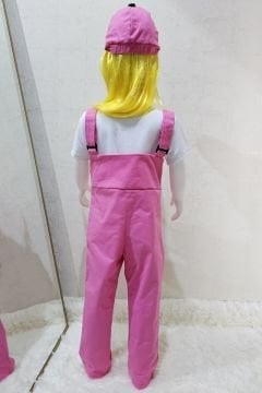 Bahçıvan Tulum ve Şapka Set Pembe