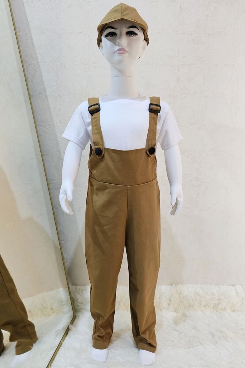 Bahçıvan Tulum ve Şapka Set Taba 12-13 Yaş
