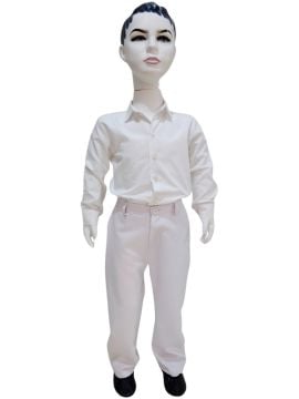 Beyaz Pantolon Gömlek Takım