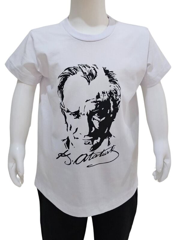 Atatürk Baskılı Beyaz Tişört
