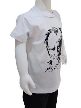 Atatürk Baskılı Beyaz Tişört