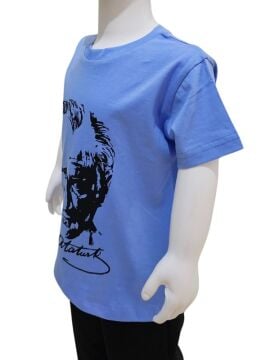 Atatürk Baskılı Mavi Tişört