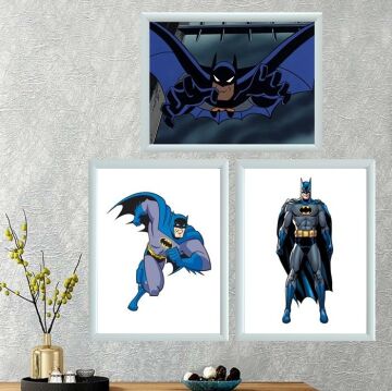 Batman Üçlü Takım Çerçeveli Poster Tablo