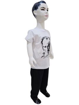 Atatürk Baskılı Beyaz Tişört Siyah Pantolon Takım