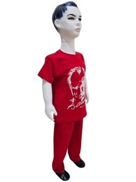Atatürk Baskılı Kırmızı Tişört Pantolon Takım
