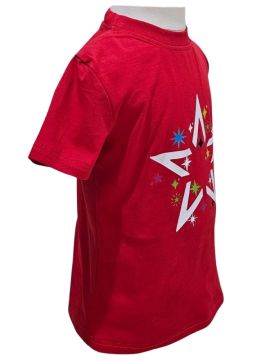 Yıldız Desenli Kırmızı Tişört