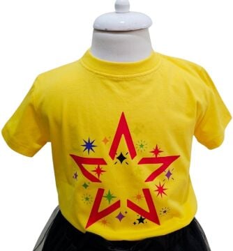 Yıldız Desenli Sarı Tişört