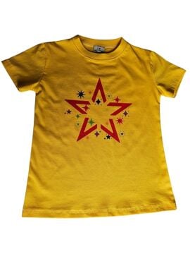 Yıldız Desenli Sarı Tişört