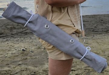 Askılı Portatif Şezlong Gri Renk | Arkalıklı Katlanır Plaj ve Piknik Örtüsü