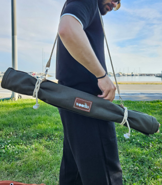 Portatif Şezlong Haki Renk | Arkalıklı Katlanır Plaj ve Piknik Örtüsü