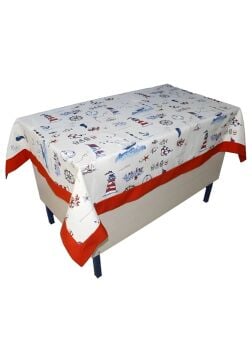 Deniz Desenli Öğretmen Masa Örtüsü (Pamuklu-Bantlı)