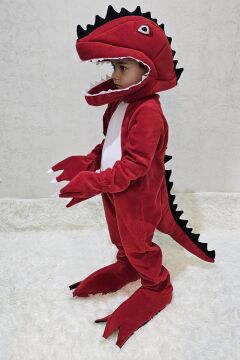 T-Rex Dinozor Kostümü Kırmızı | Dinozor Kostümü Çocuk