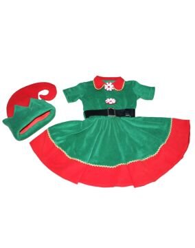 Noel Cini Kız Çocuk Elf Kostümü