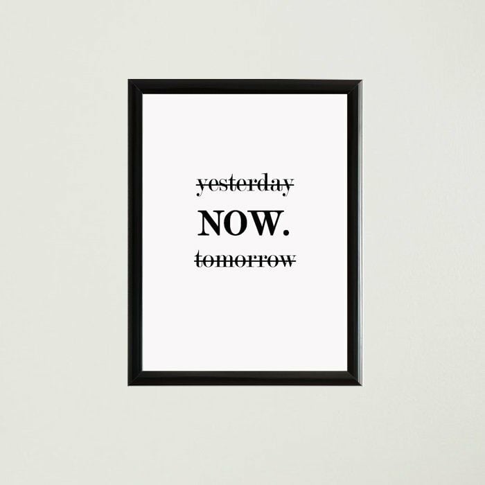 Now Çerçeveli Poster Tablo