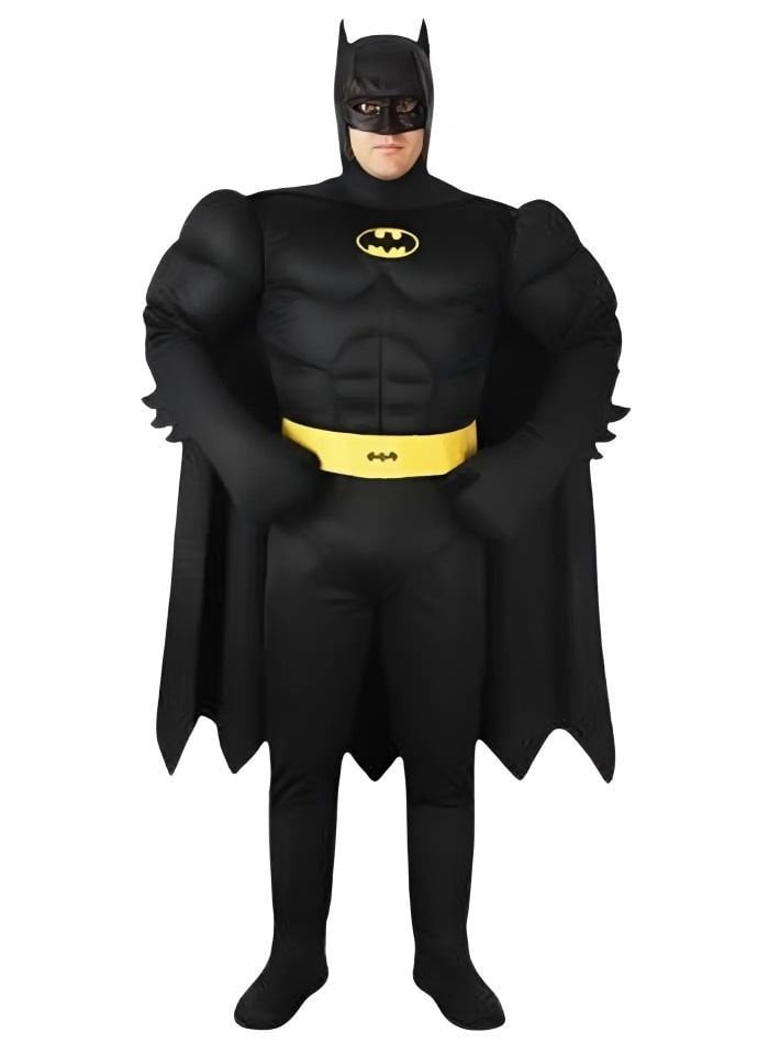 Yetişkin Batman Kara Şövalye Kostümü Kaslı